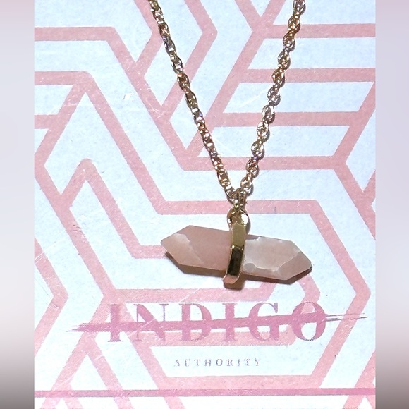 Indigo Authority necklace and earring duo. Pink Coral new in box - Picture 2 of 4